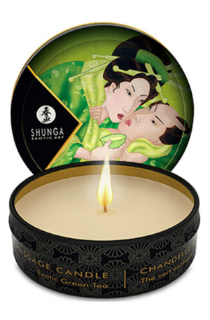 Shunga Erotic Art Massage Candle Exotic Green Tea 30ml - Massageljus 0