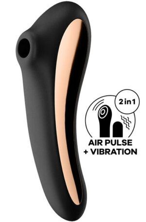 Satisfyer Dual Kiss Black - Lufttrycksvibrator 0