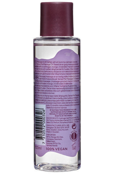 RFSU Sense Me Sweet Massage Oil 100 ml - Massageolja 0