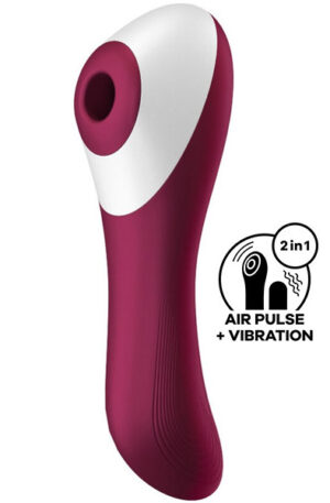 Satisfyer Dual Crush Red - Lufttrycksvibrator 0