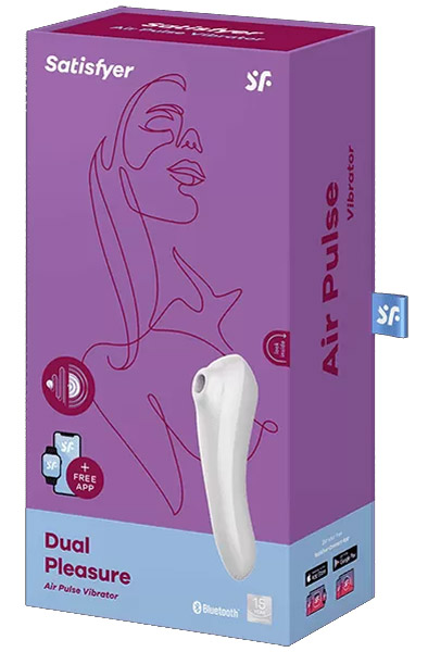 Satisfyer Dual Pleasure White - Appstyrd klitorisstimulator 0