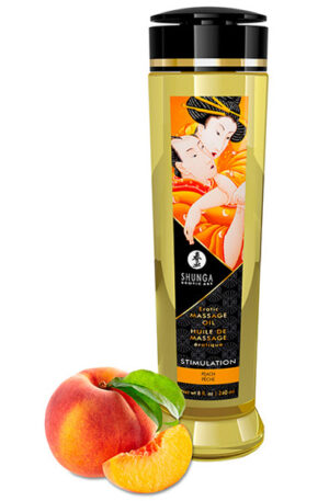 Shunga Massage Oil Stimulation Peach 240ml - Massageolja Persika 0