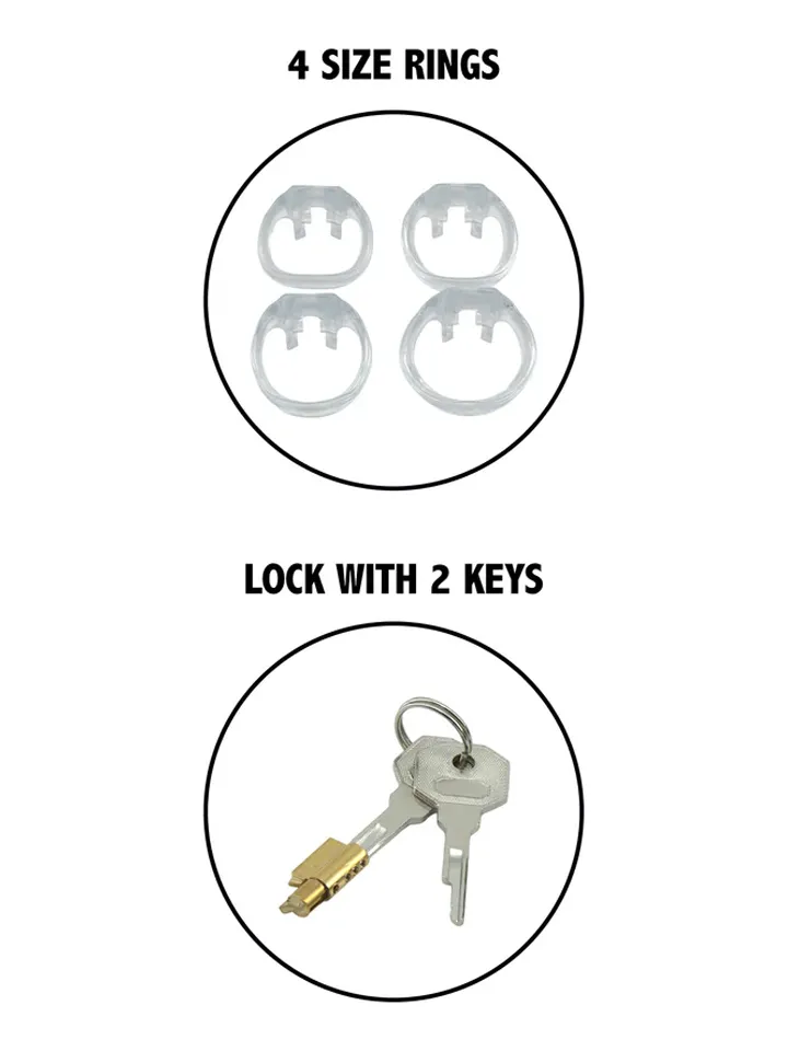 Clear Control Cock Cage Long - Kyskhetsbur 0