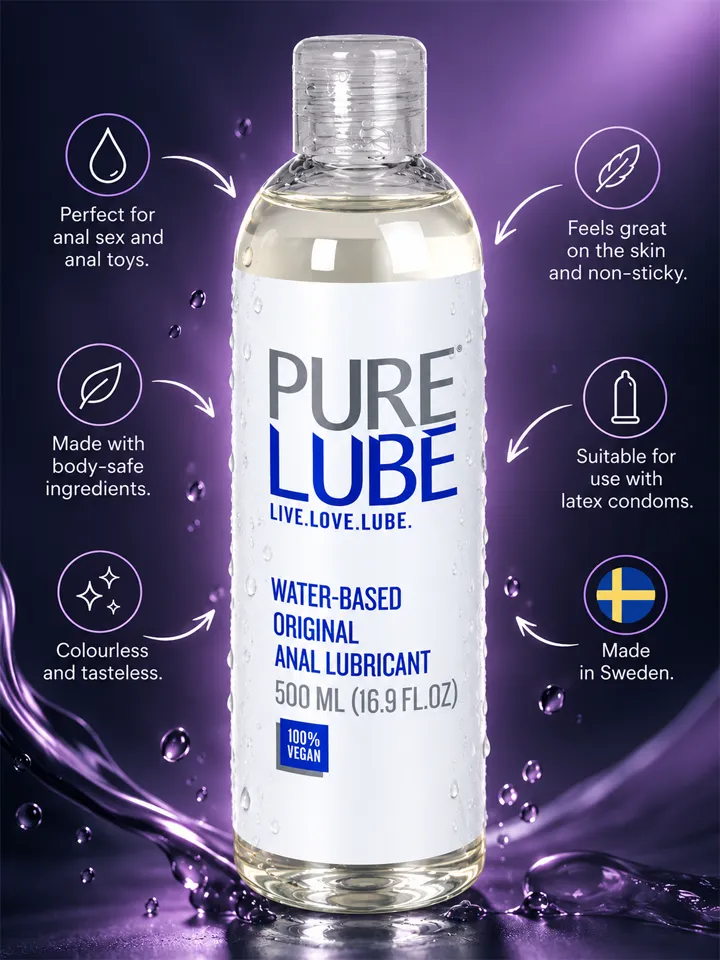 Pure Lube Water-Based Anal Lubricant 500 ml - Analglidmedel 2