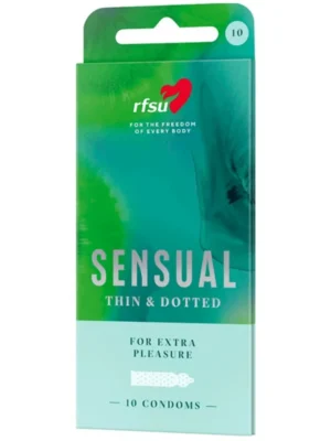 RFSU Sensual (Näkken) Kondomer 10-pack - Knottriga kondomer 1