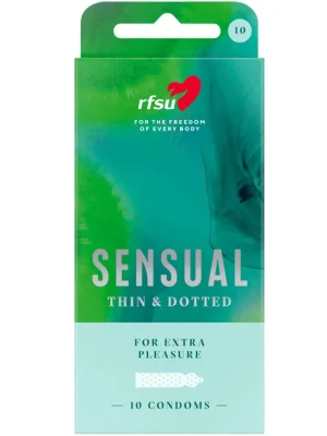 RFSU Sensual (Näkken) Kondomer 10-pack - Knottriga kondomer 1