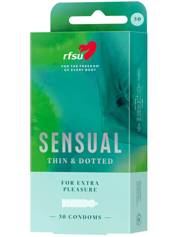 RFSU Sensual (Näkken) Kondomer 30-pack - Knottriga kondomer 1