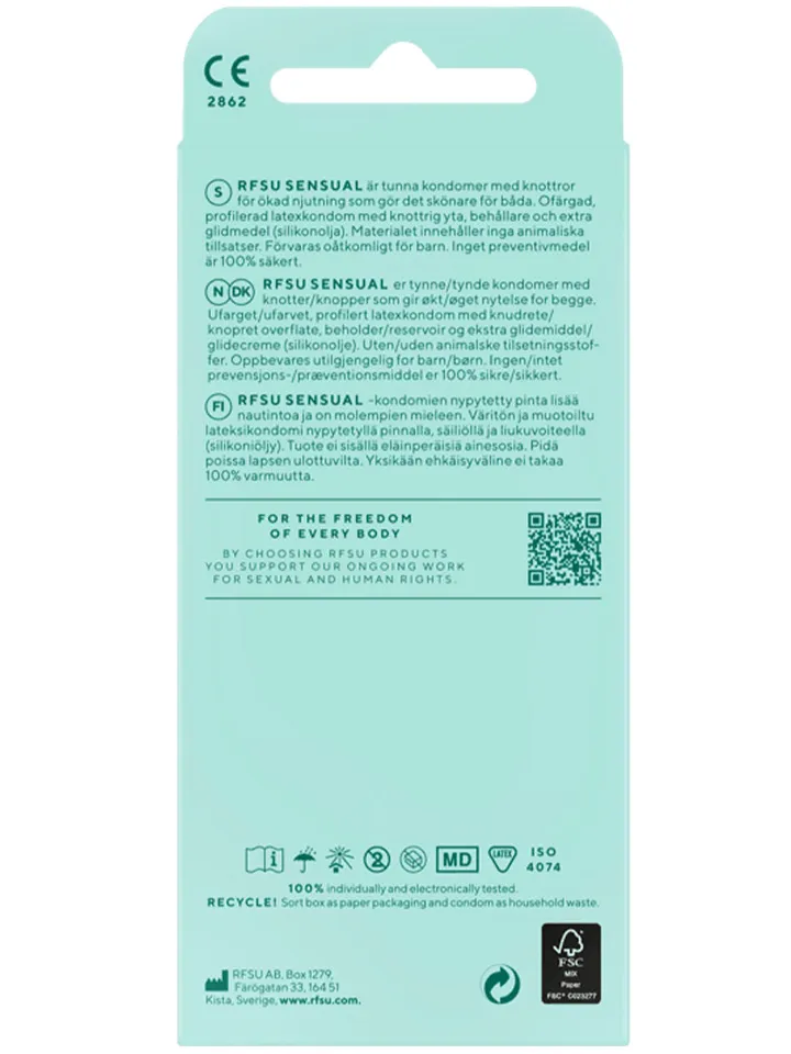 RFSU Sensual (Näkken) Kondomer 30-pack - Knottriga kondomer 2
