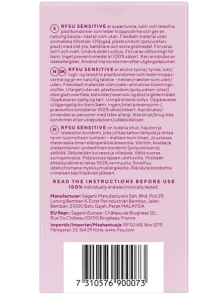 RFSU So Sensitive 6-pack - Tunna kondomer 2