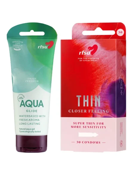 RFSU Thin 30-pack + Aqua Glide 100ml - Paketerbjudande 2