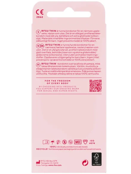 RFSU Thin Kondomer 10-pack - Tunna kondomer 2