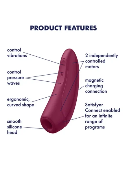 Satisfyer Curvy 1+ Rose Red - Appstyrd klitorisstimulator 2