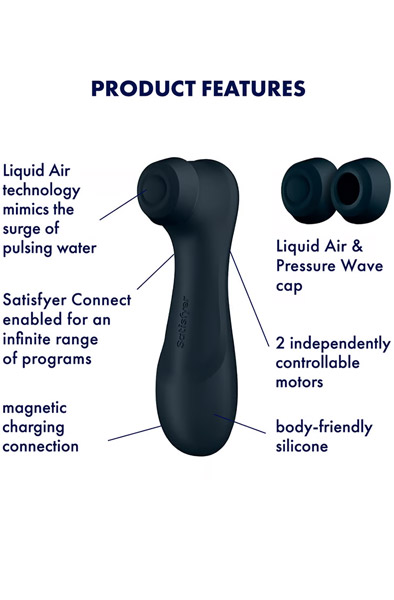 Satisfyer Pro 2 Gen. 3 With Liquid Air & Bluetooth App Black - Lufttrycksvibrator 2