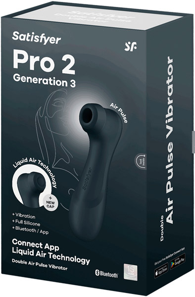 Satisfyer Pro 2 Gen. 3 With Liquid Air & Bluetooth App Black - Lufttrycksvibrator 7