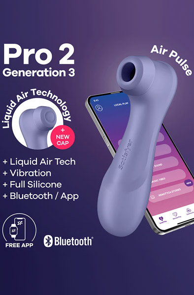 Satisfyer Pro 2 Gen. 3 With Liquid Air & Bluetooth App Purple - Lufttrycksvibrator 1