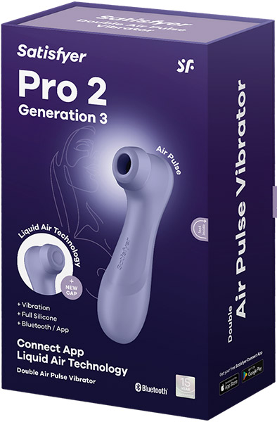 Satisfyer Pro 2 Gen. 3 With Liquid Air & Bluetooth App Purple - Lufttrycksvibrator 7