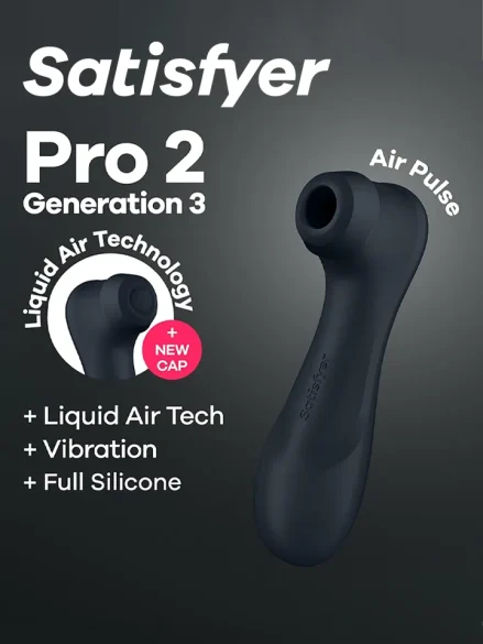 Satisfyer Pro 2 Generation 3 With Liquid Air Black - Lufttrycksvibrator 1