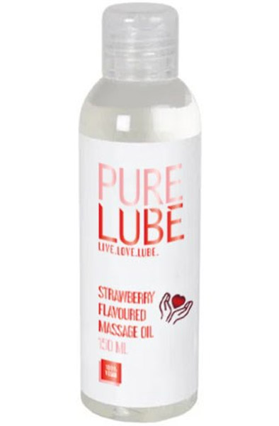 Pure Lube Massage Oil Strawberry 150 ml - Massageolja Jordgubb 0
