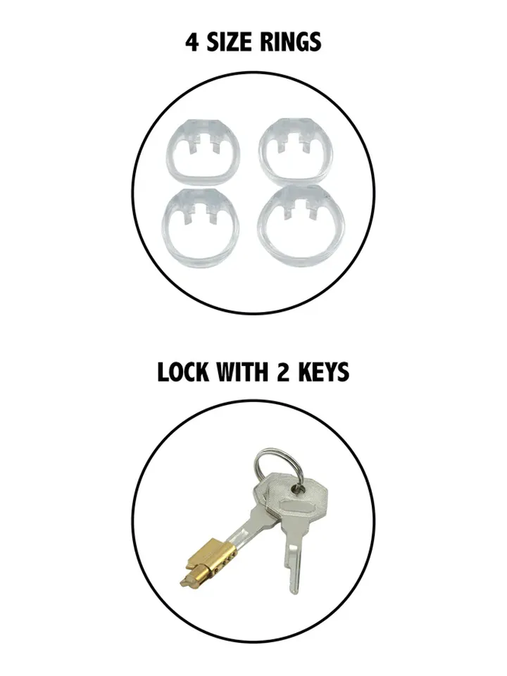 Clear Control Cock Cage Short - Kyskhetsbur 0