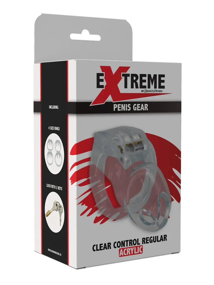 Clear Control Cock Cage Regular - Kyskhetsbur 0
