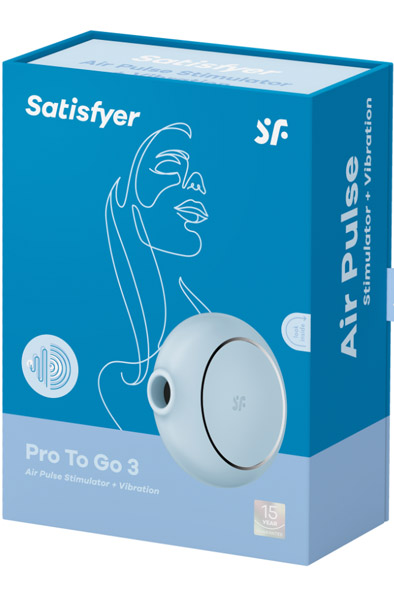 Satisfyer Pro To Go 3 Blue - Lufttrycksvibrator 0