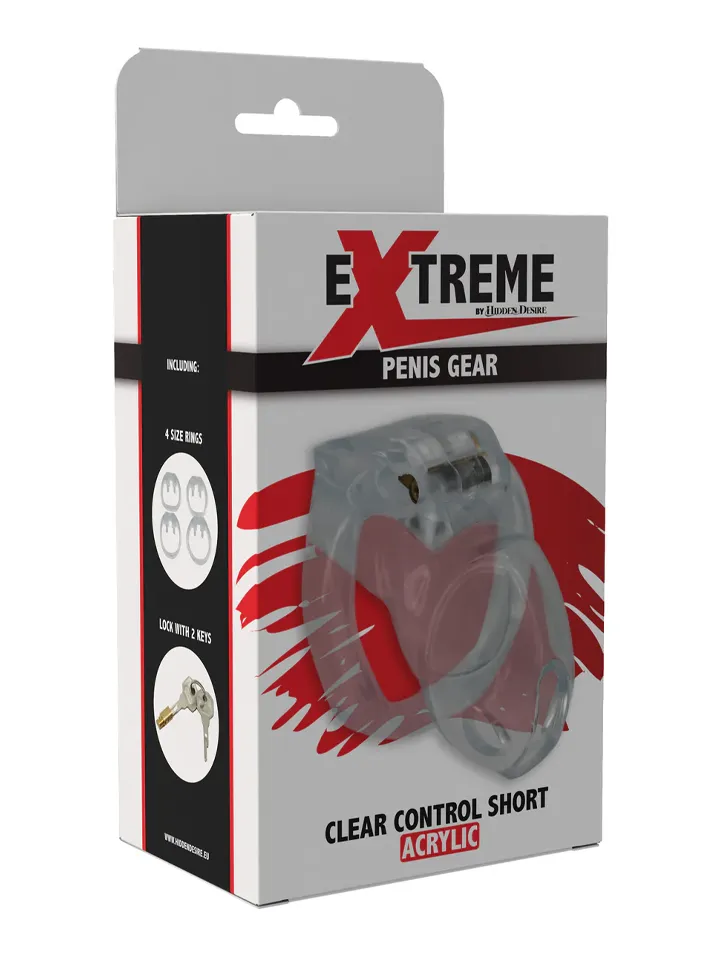 Clear Control Cock Cage Short - Kyskhetsbur 0