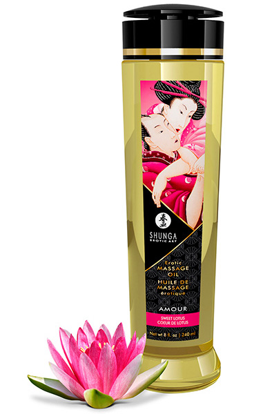 Shunga Massage Oil Amour Sweet Lotus 240ml - Massageolja Lotus 0