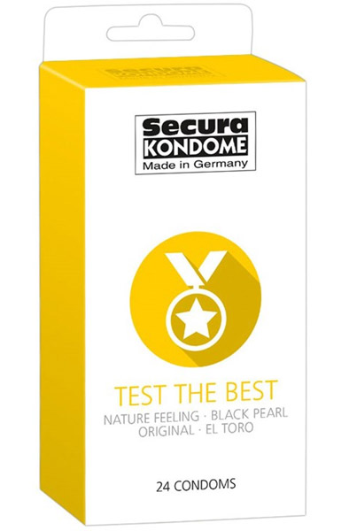Secura Test The Best 24-pack - Mixade kondomer 0