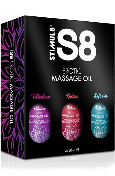 Stimul8 Massage Oil Box 3 x 50ml - Massage paket 0